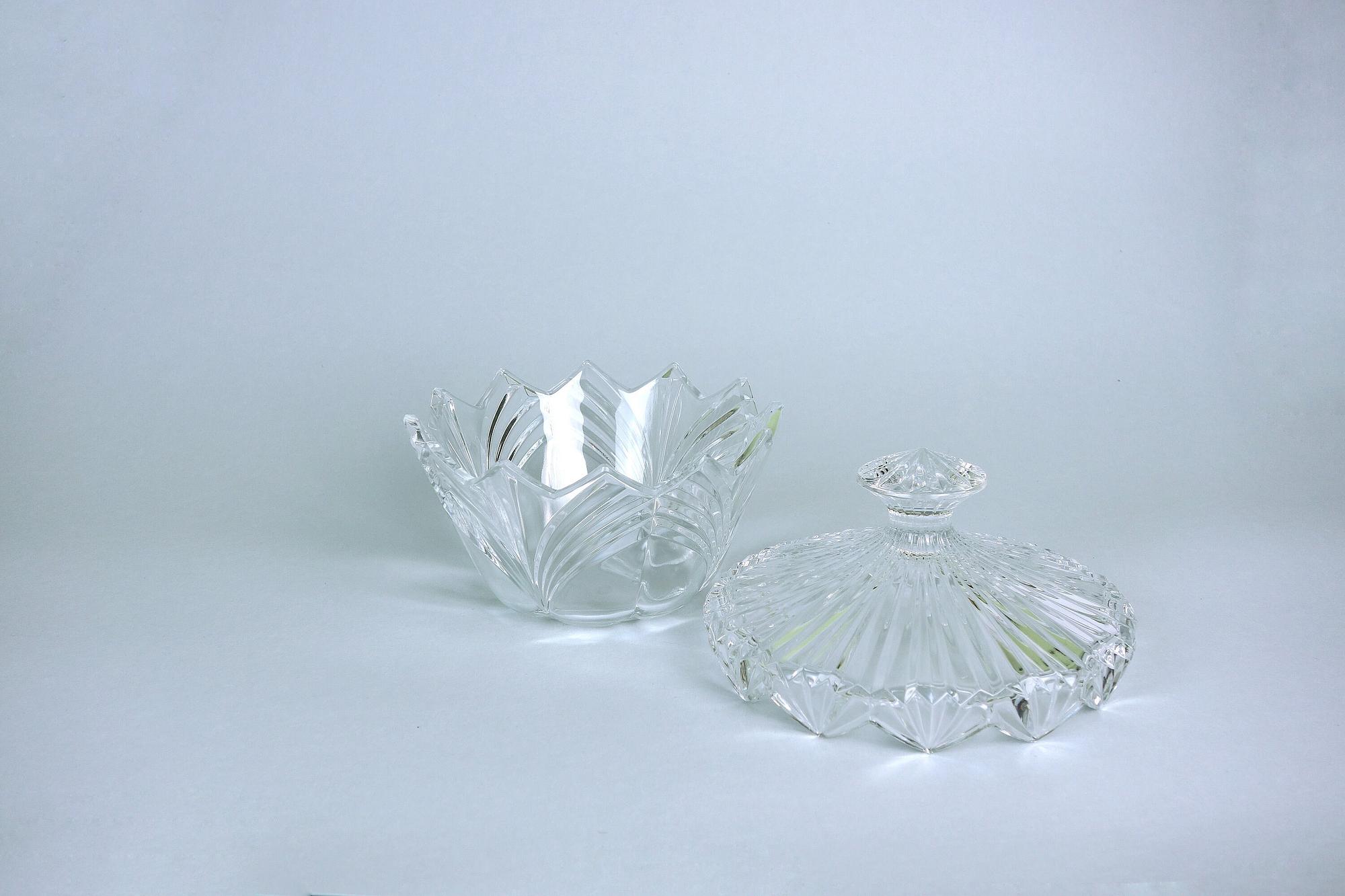 Vintage Bonbonniere Kristall Glas 1980er Jahre 2