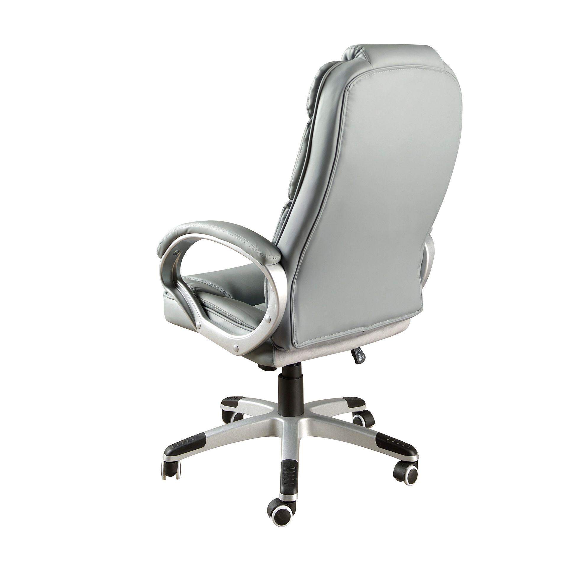 Bürostuhl Kunstleder Grau 5