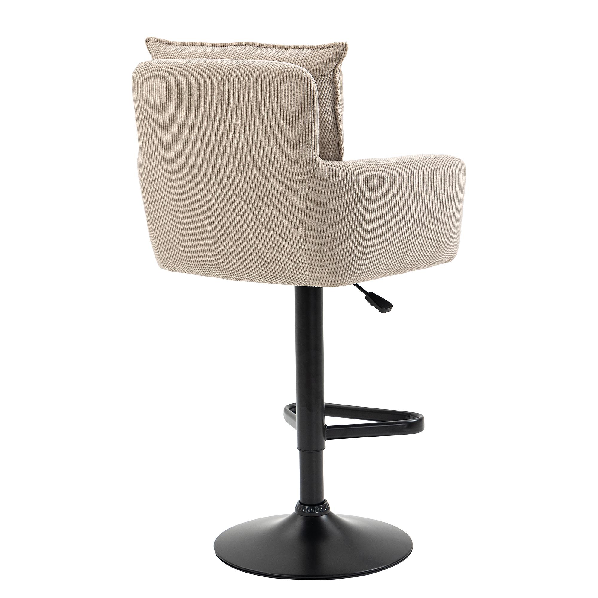 2x Drehbarer Barstuhl DIDRIP Höhenverstellbar Cappuccino 4