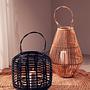 Mataram Große Schwarze Naturrattan Laterne
 3