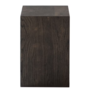 Side Table Real Wood Veneer Oak Black 2