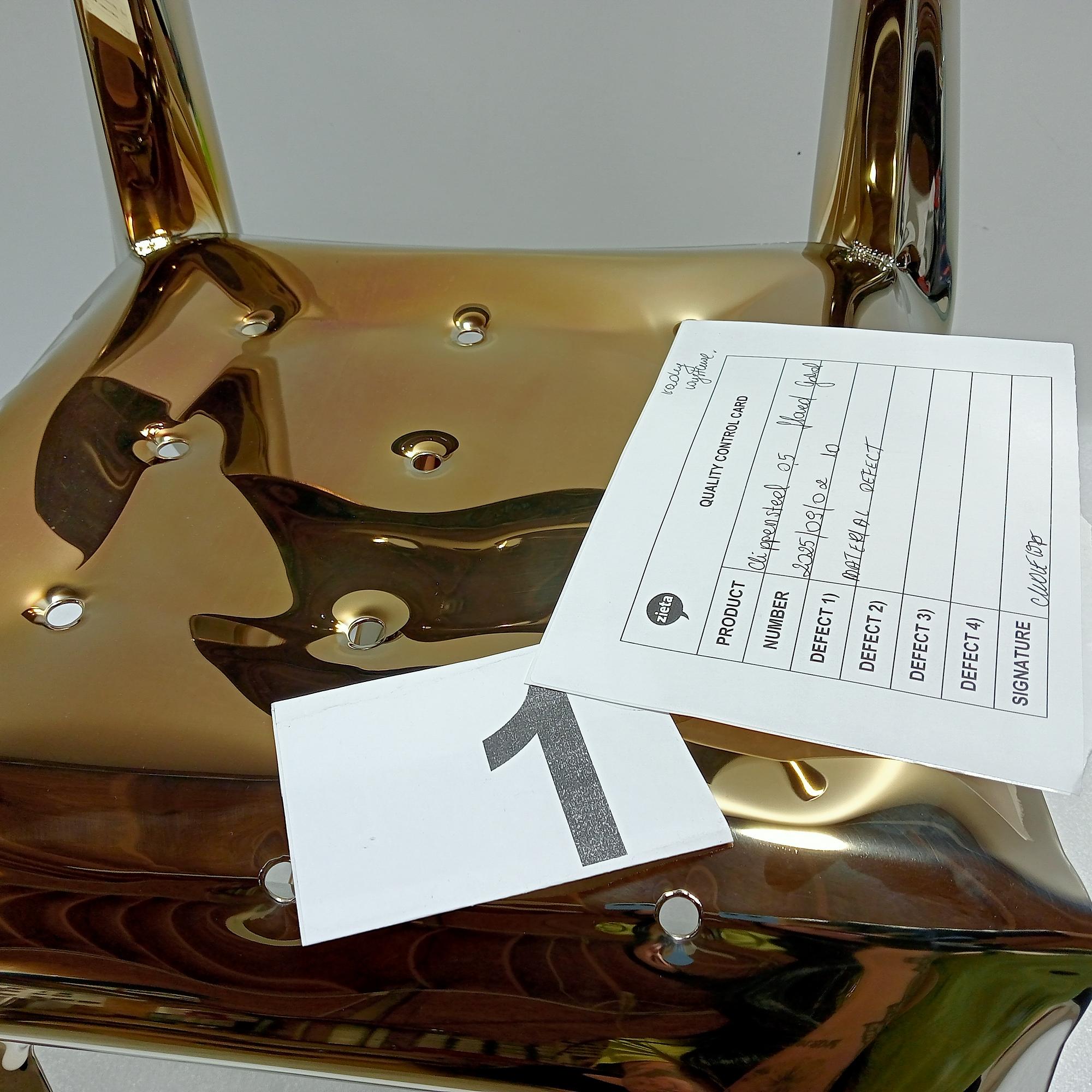 Chippensteel 1.0 Sedia Acciaio inossidabile Inox Oro Heat 3