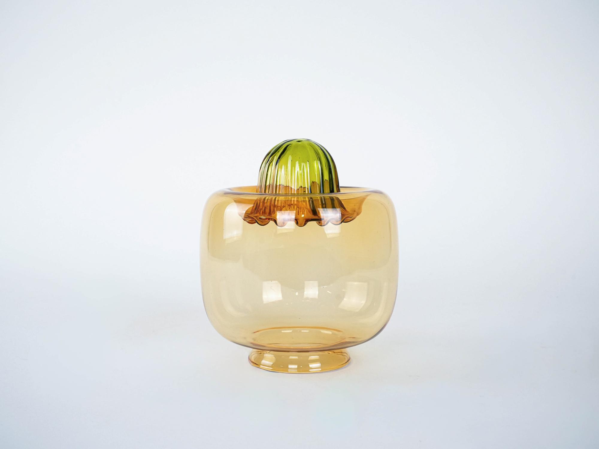 Glass table decoration 1970s 2