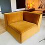 Dane 1-seater corner module Velour Matte Amber 1