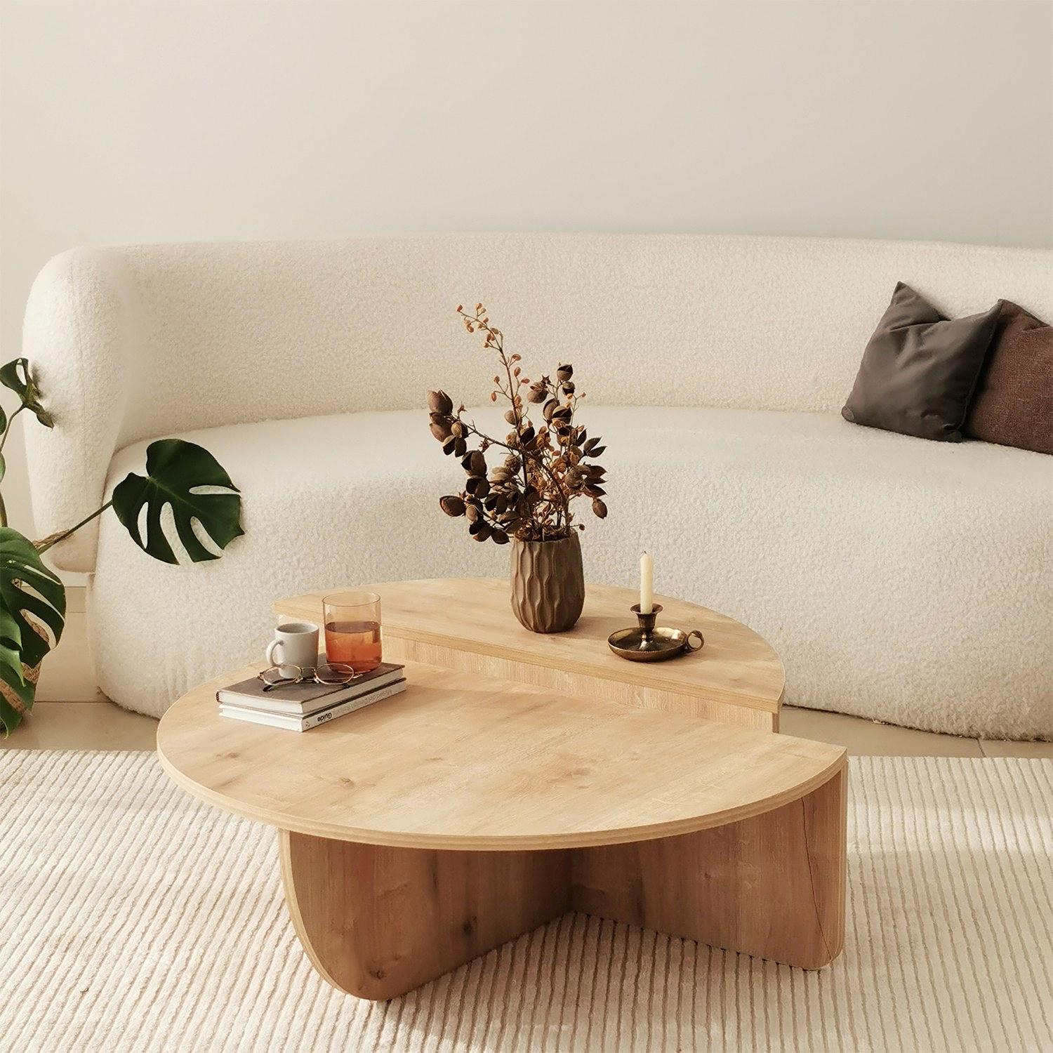 Podium Coffee Table Oak Brown 1