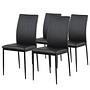 4x Upholstered chair Domenica II Black 0