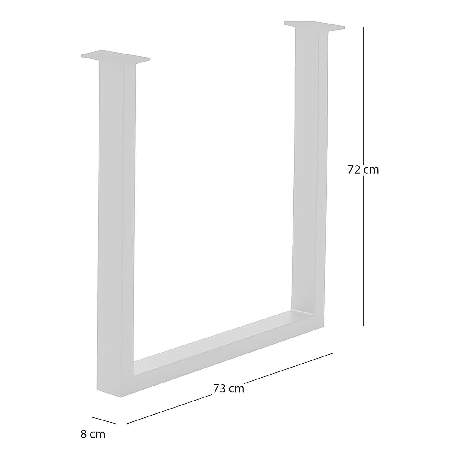 Table frame KAPRA U-shape iron black 2