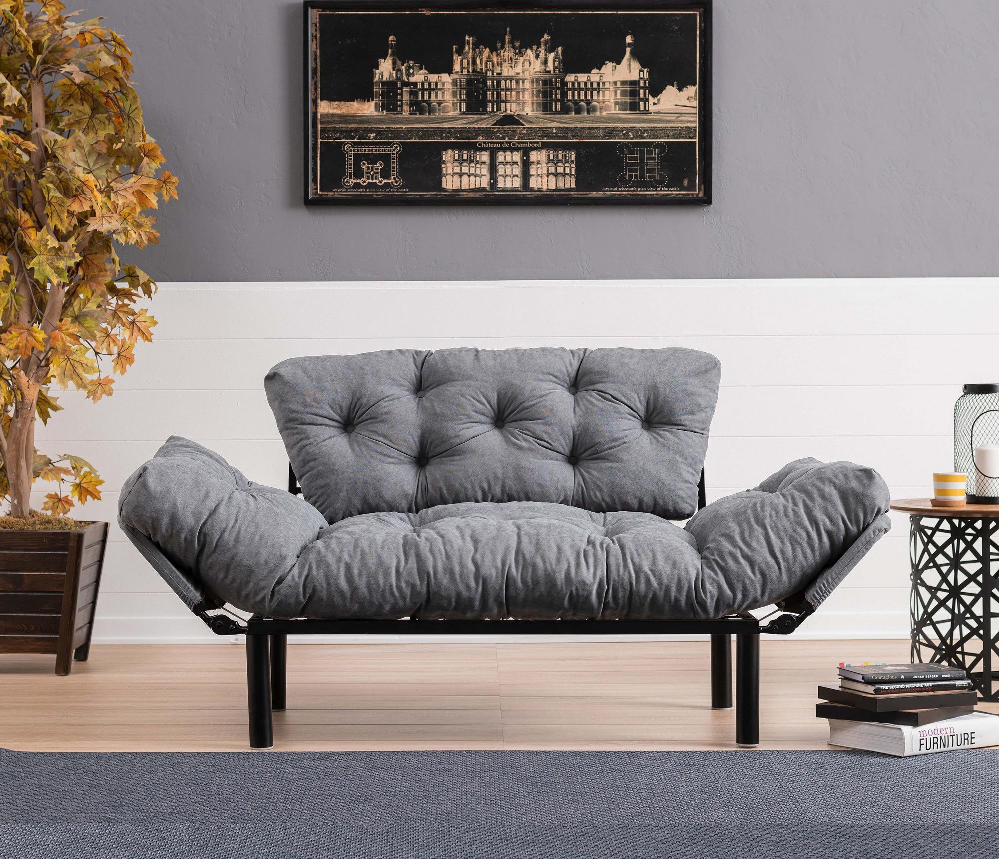 Nitta Sofa Bed 2-seater Grey 1