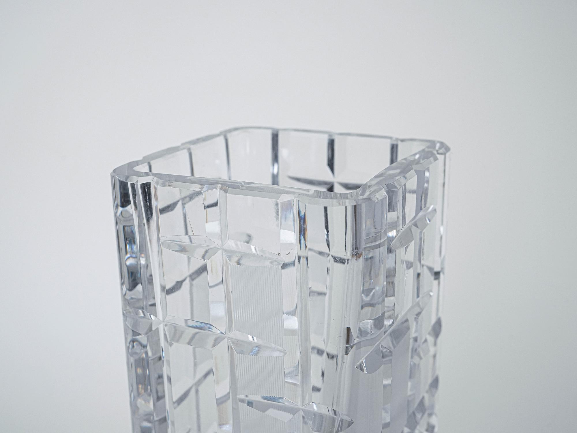 Kristallvase Transparent 1960er Jahre 7