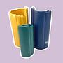 3x Blumenvase Postmodern Keramik 1990er Jahre 0