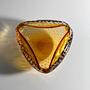Vintage Schale Muranoglas Bernstein-Orange 70er Jahre 1