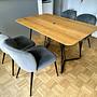 Wires Esstisch Holz Edelstahl Braun  2
