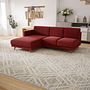 Tyme Ecksofa Melierte Wolle Blutorange 4