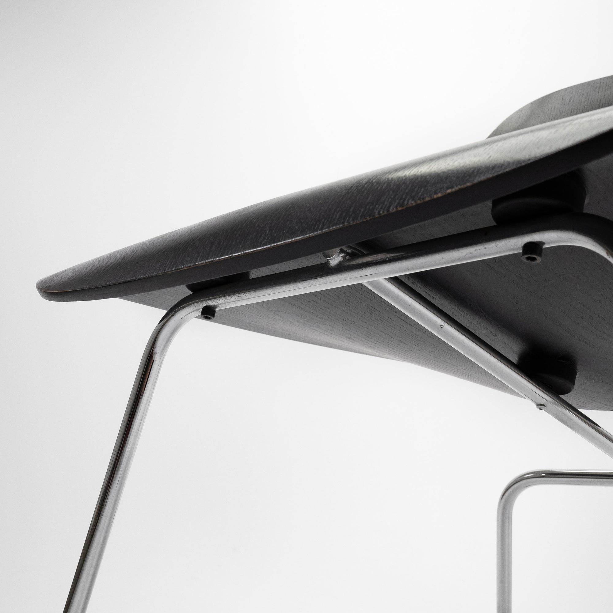 LCM Dining chairs Plywood Chrome Ash Black 8