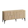 Console Table Wood Veneer Black 3