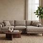 Corner Sofa Harper 3-Seater Right Light Brown 10