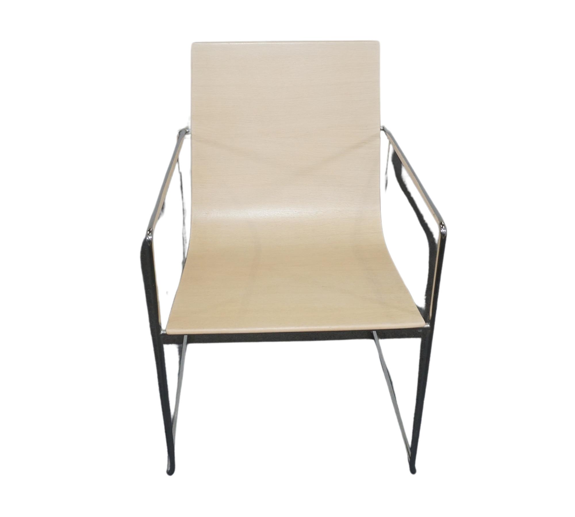 Lineal Armlehnstuhl Holz Aluminium Natur 4