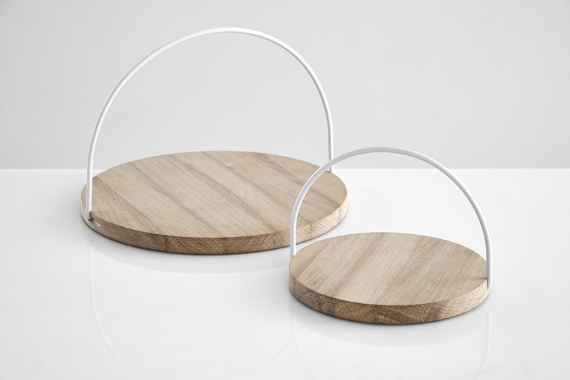 Loop Tablett Holz Metall Braun 2