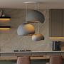 3-Flammig Wabi Sabi Ashveils Pendelleuchte Beton Grau 0