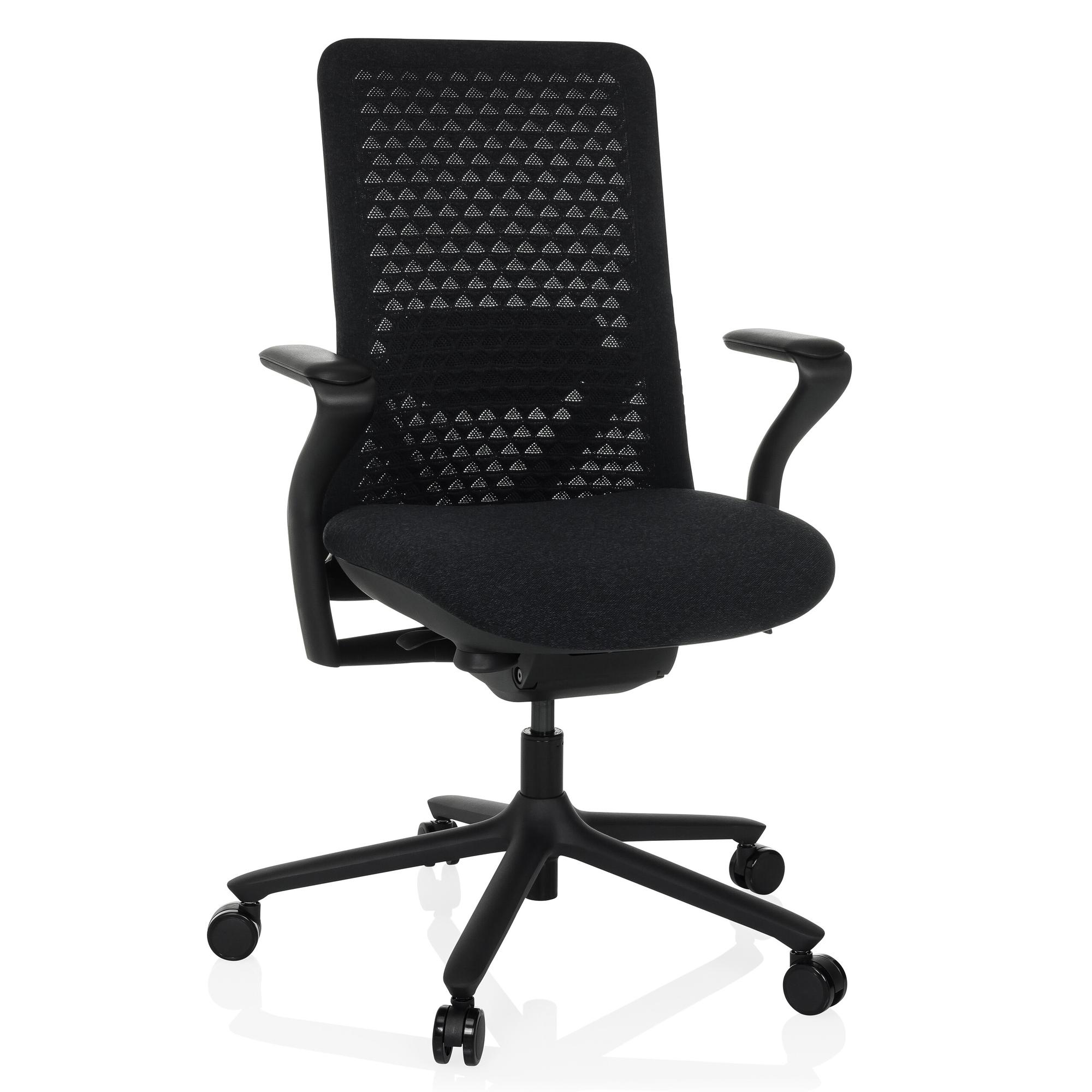 VERVIO Bürostuhl Netzstoff Schwarz 0