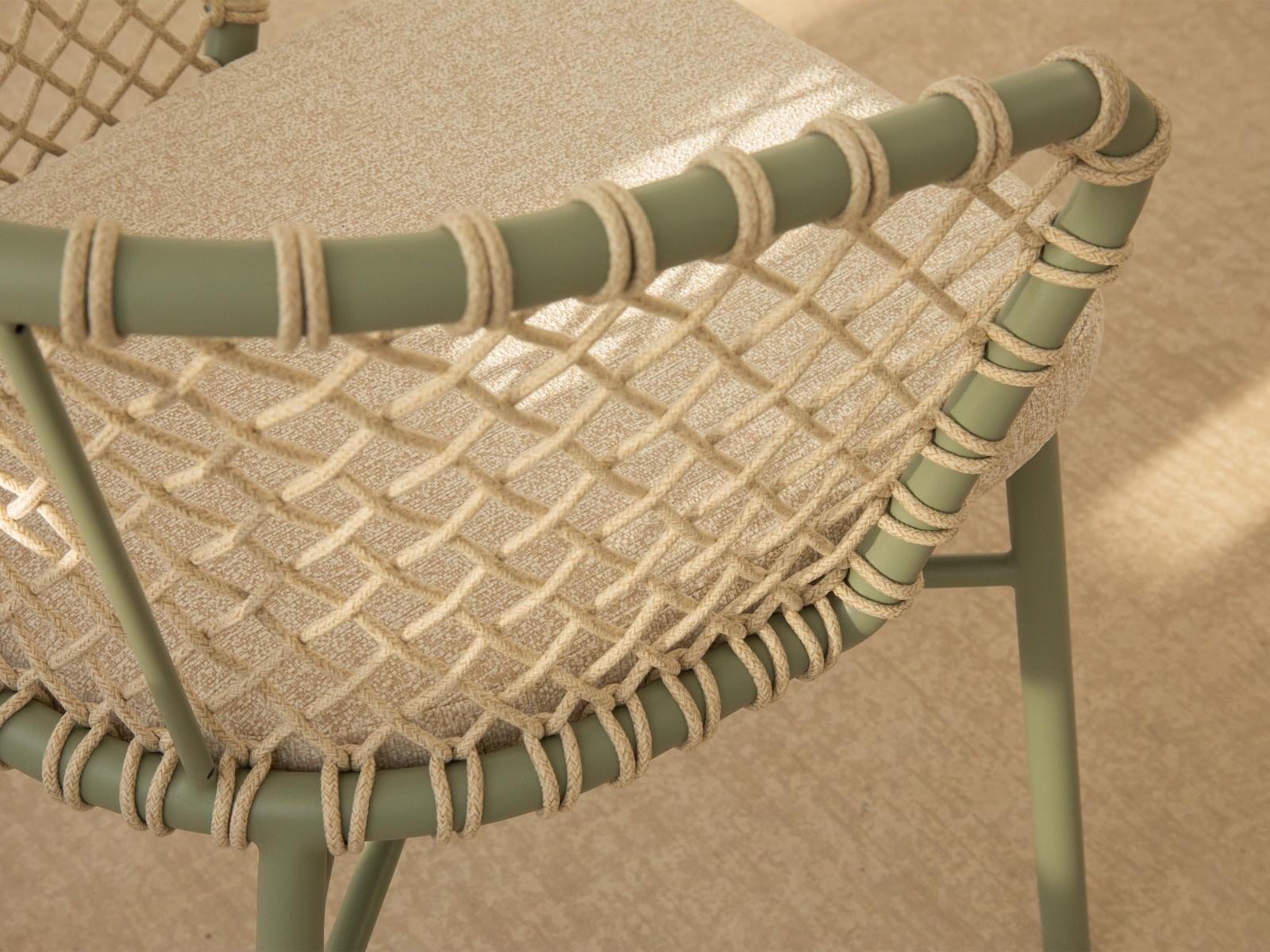 Canar Garden Chair Polyester Cream 60x57x75 cm 4