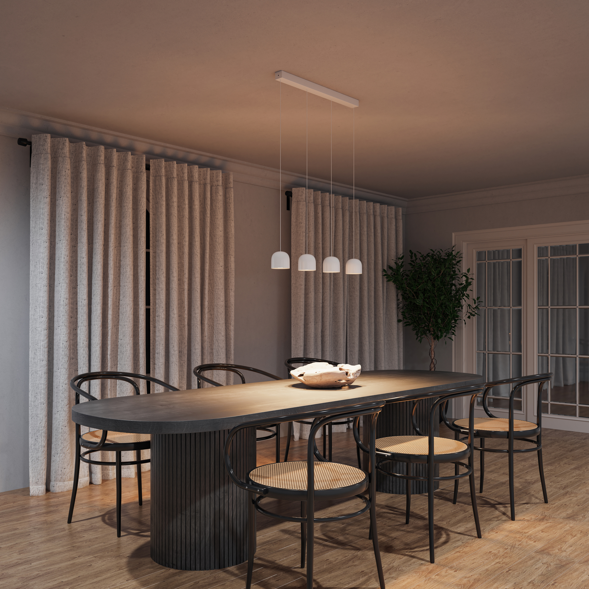 Gaia Pendelleuchte 5-Flammig Weiß 1