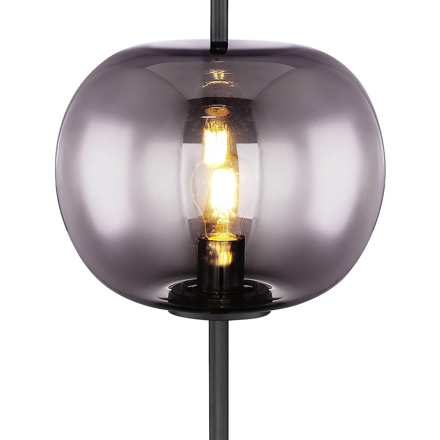 Stehleuchte Blacky Rauchglas Eisen 4