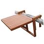 3x Balkon-Hängetischset Berkeley Eukalyptus Braun 2