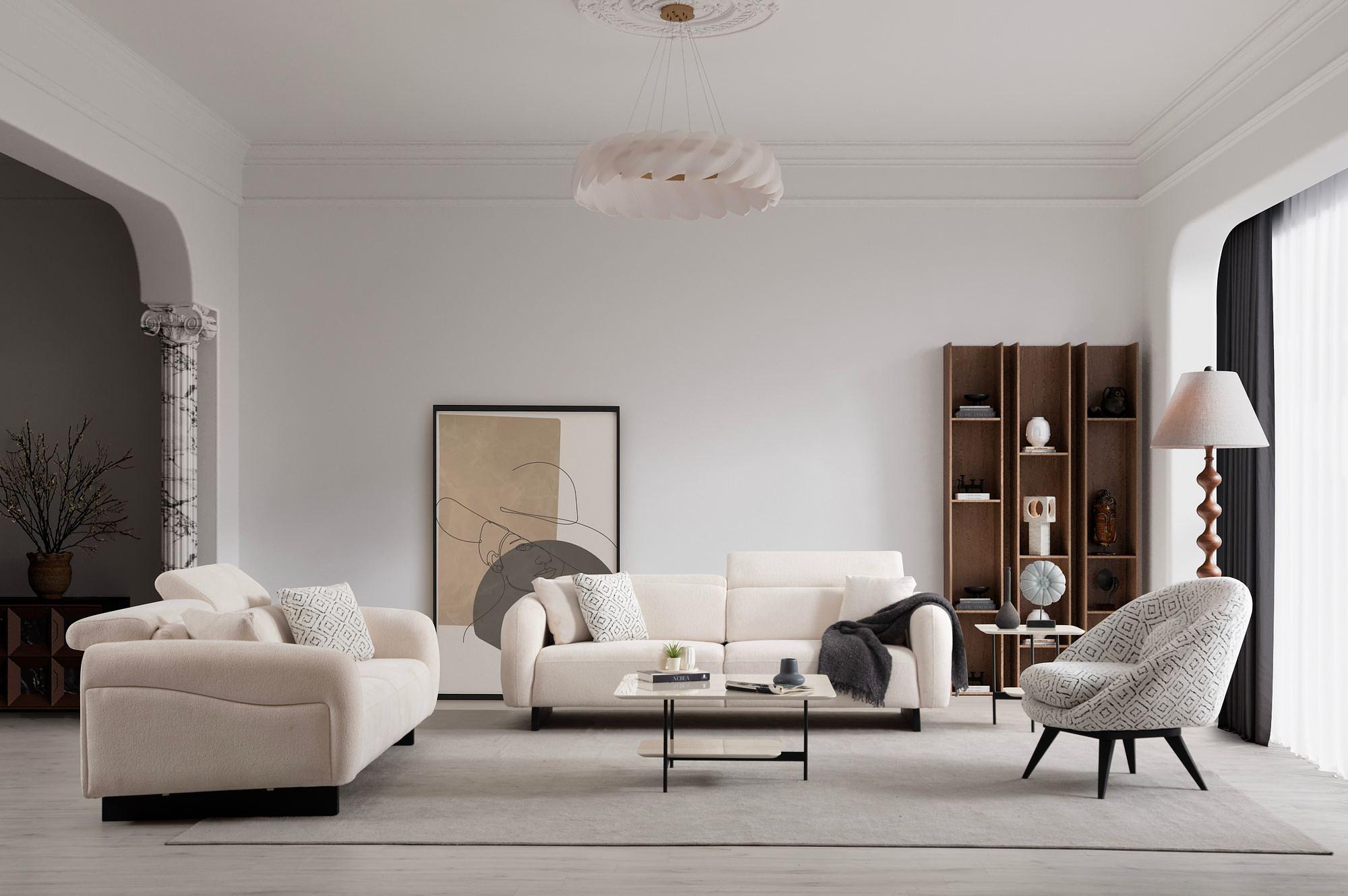 Caprice Sofa White 6