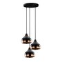 Pendant lamp 3 elements Metal Black Copper 2