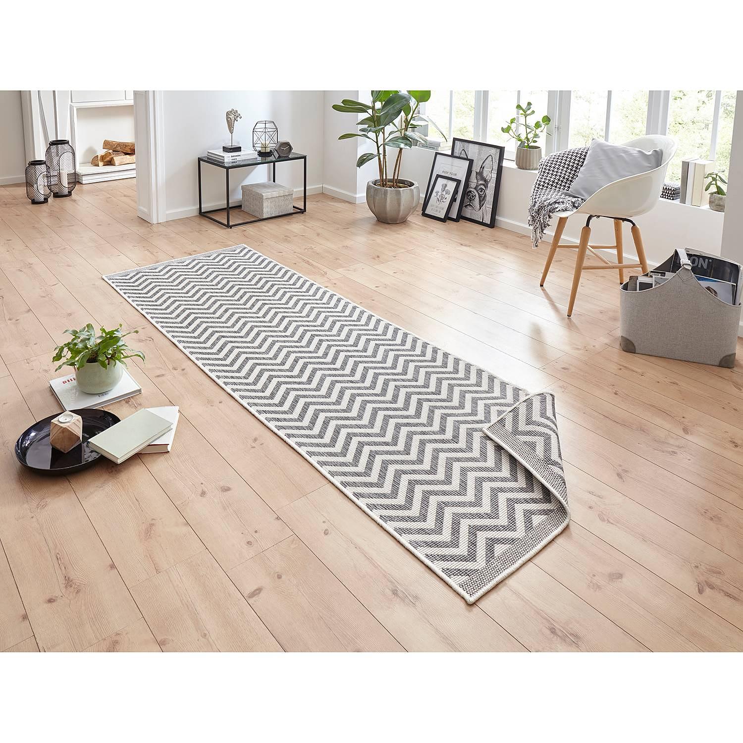 Indoor-Outdoor Runner Palma Polypropylene Grey 80×250 cm 2