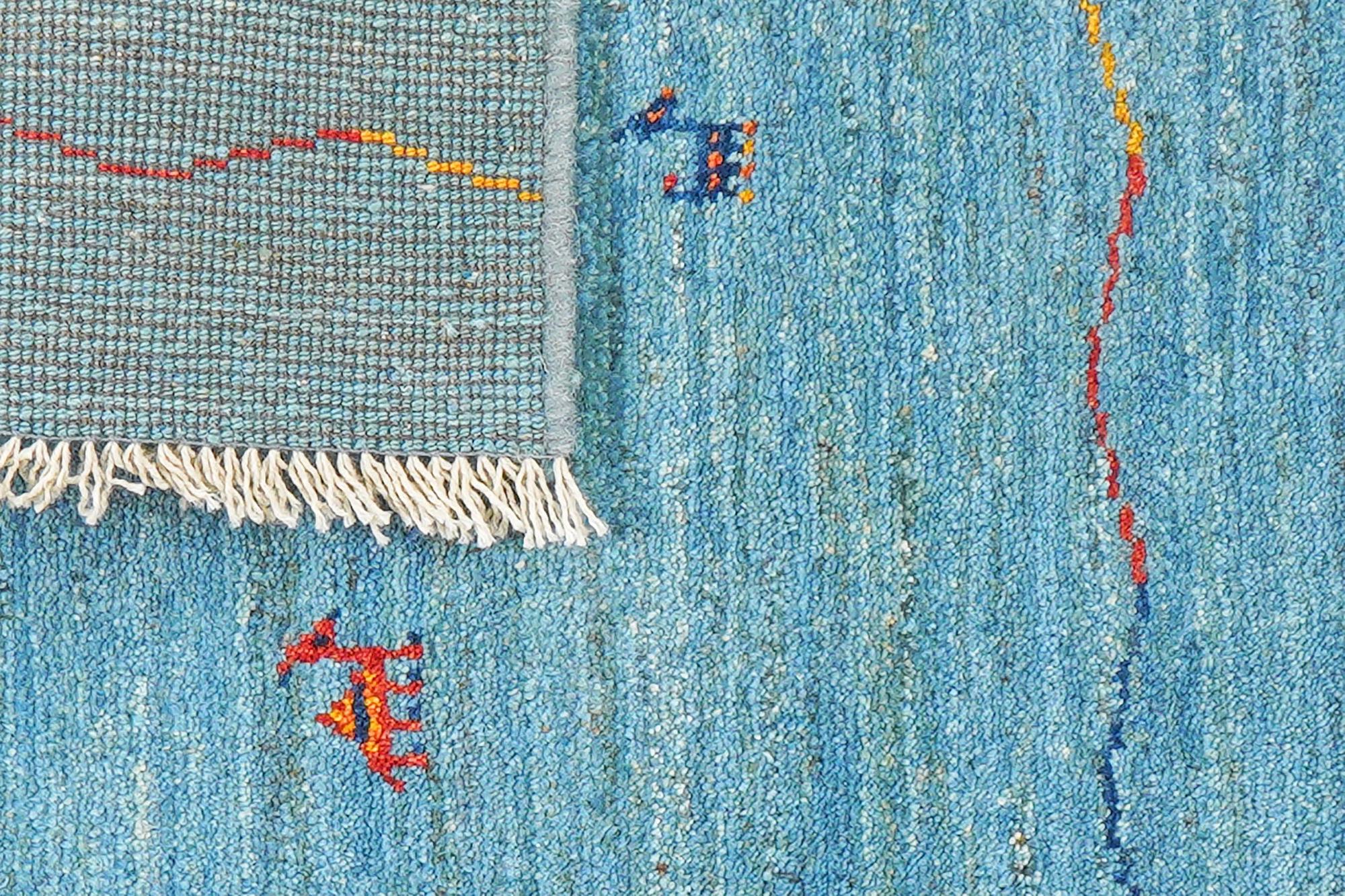 Gabbeh Sonnat Teppich Blau 5