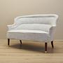 2-seater sofa, blended fabric, white, 1960s 3