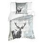Geweih Bettwäsche-Set Microfaser 135x200cm Kissen 80x80cm 1
