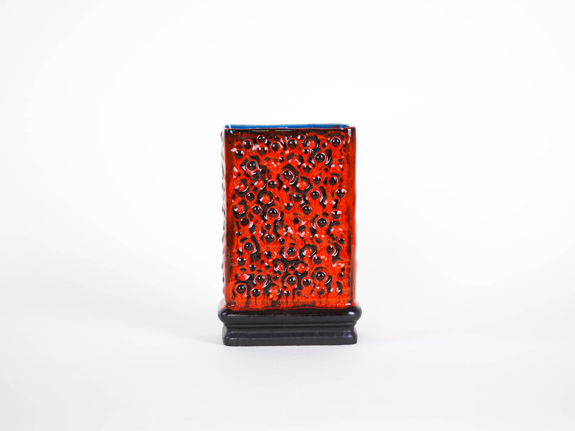 Ceramic vase Fat Lava 1960s 2