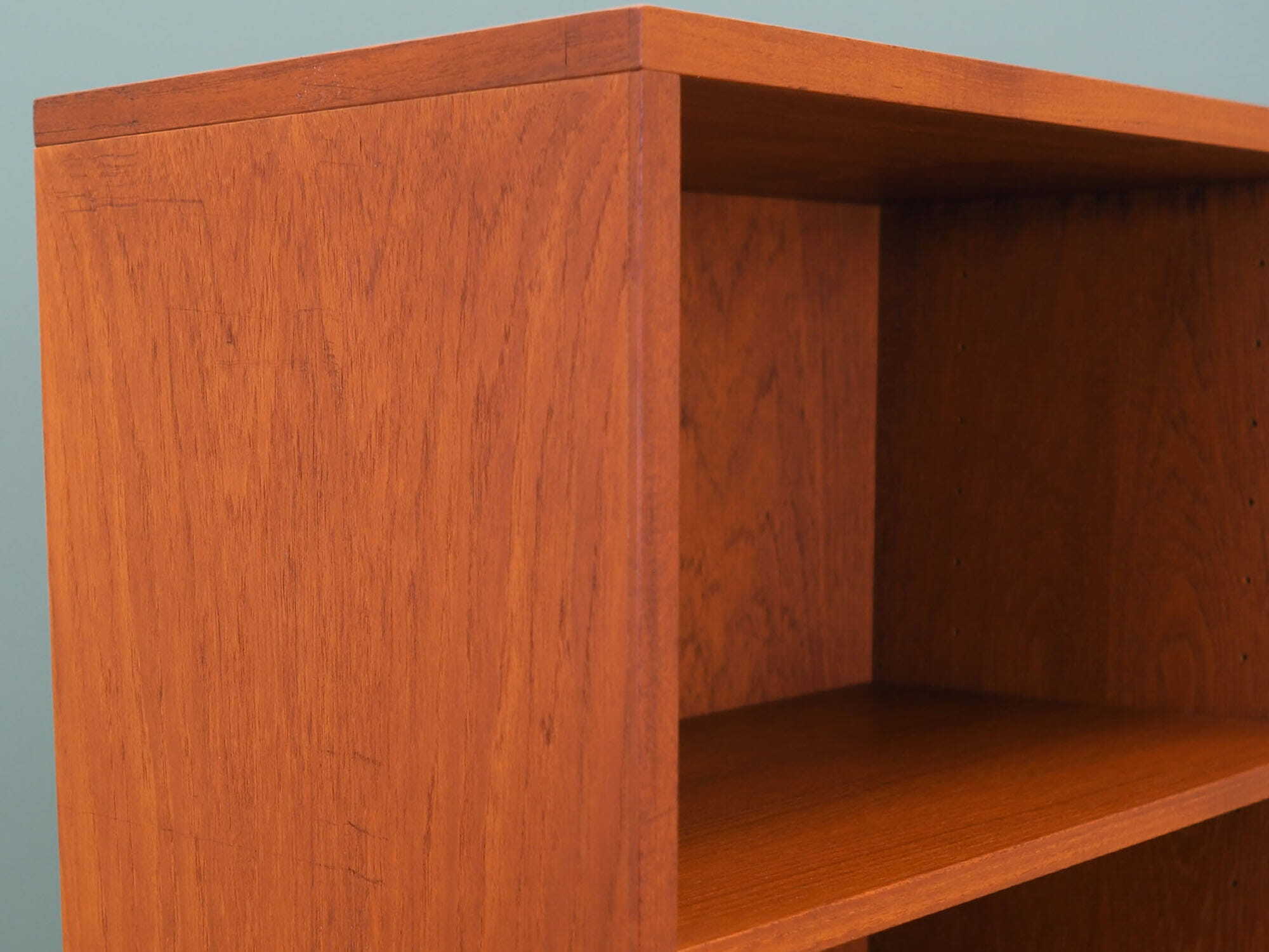 Vintage Bookshelf Teak Wood Brown 1970s 6