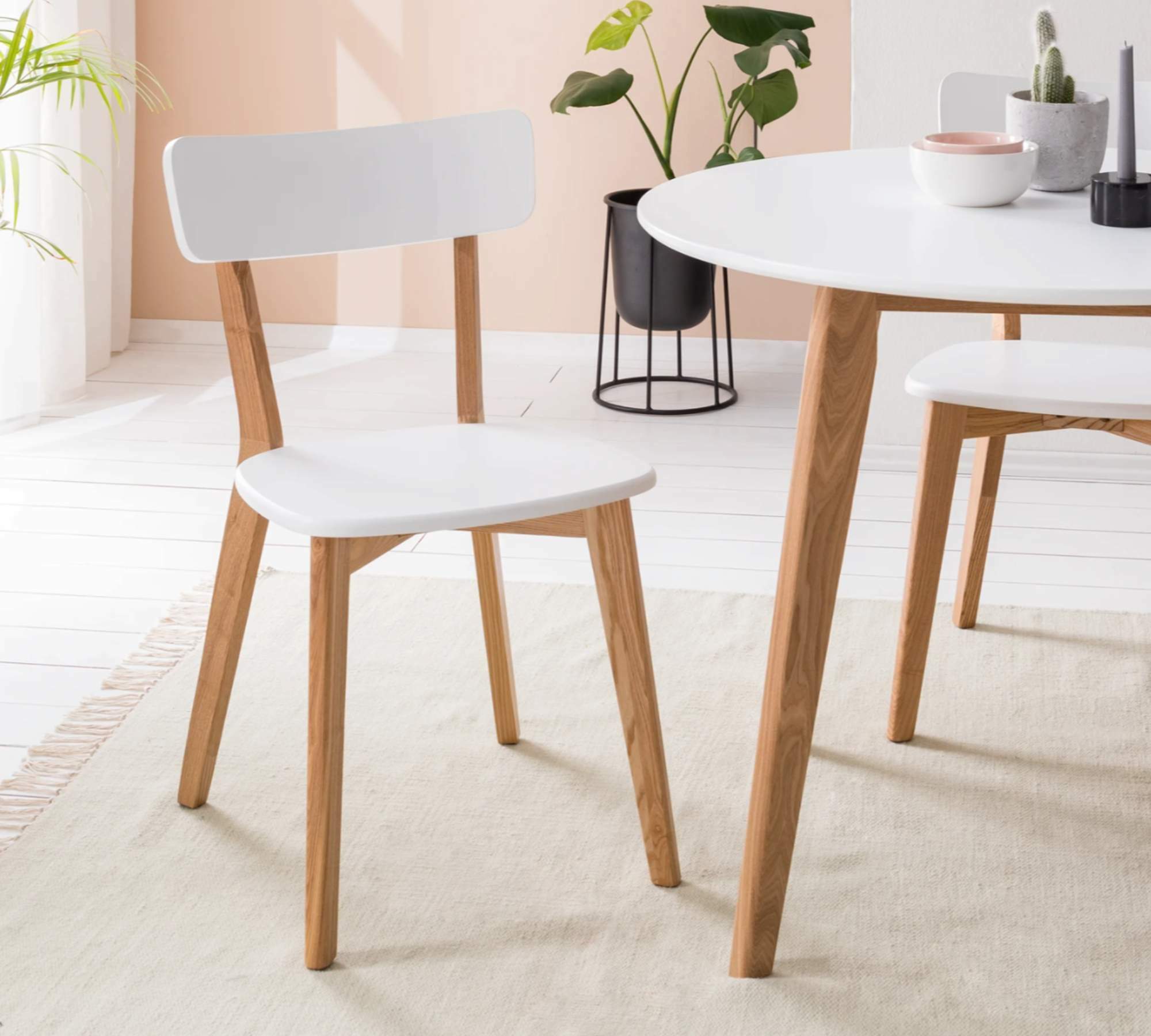 2x Dining chair Ash wood White Ash 0