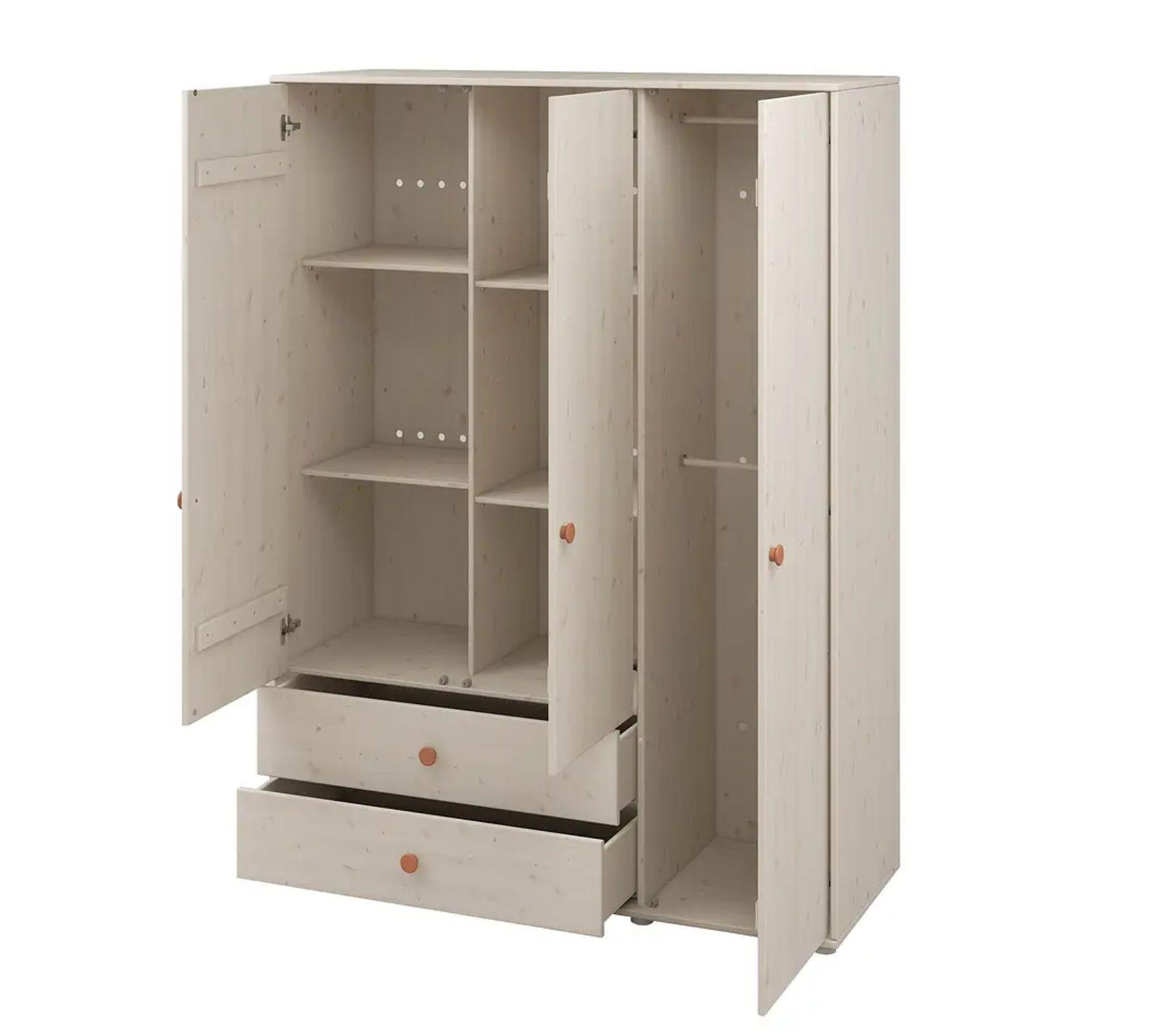 Kleiderschrank Extra Hoch Holz Weiß 6