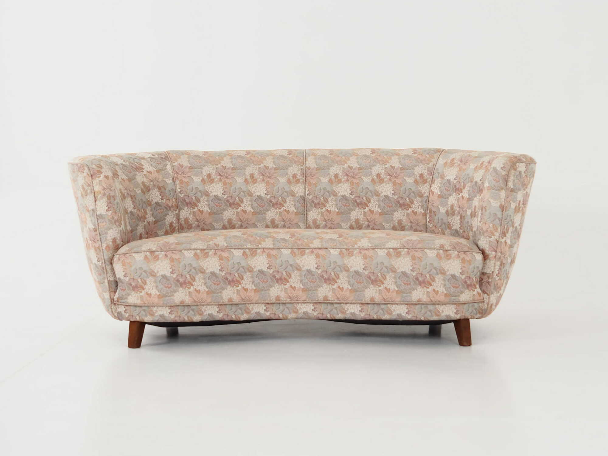 Vintage Sofa Buchenholz Textil Mehrfarbig 1970er Jahre  1