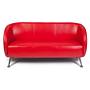 ST. LUCIA 3-seater faux leather Red 0