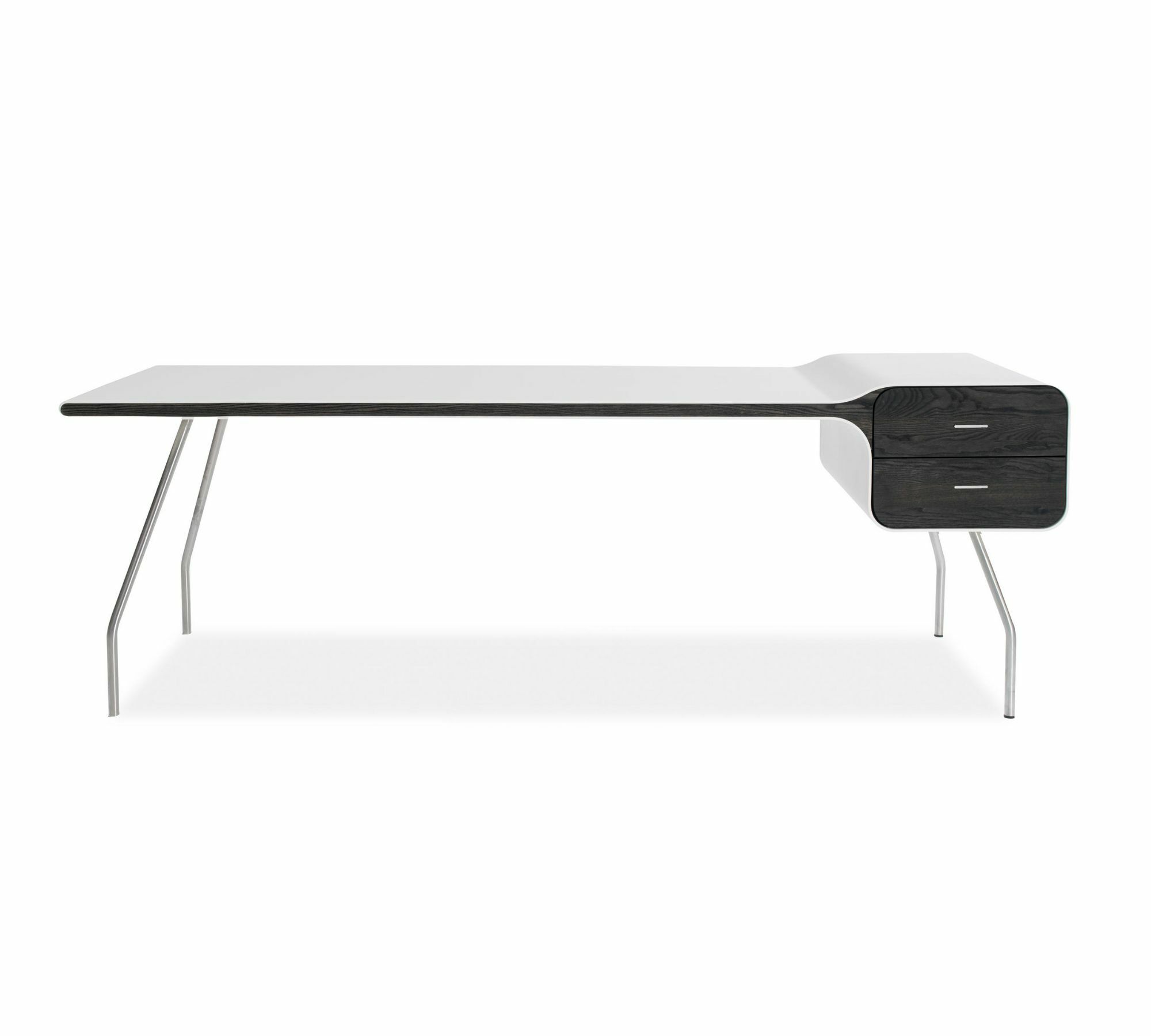 Icon Desk Schreibtisch Holz Stahl Weiß 0