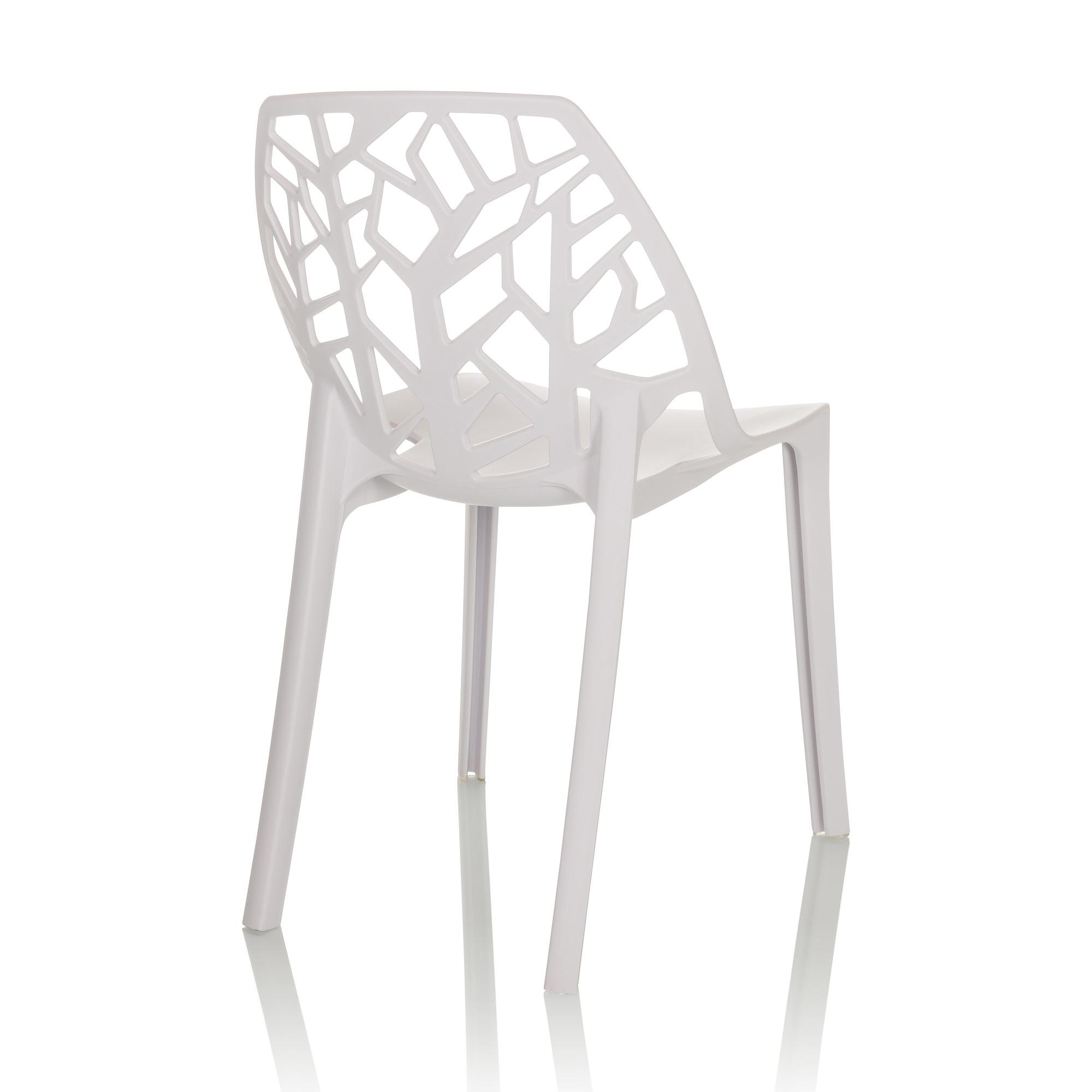 ARTIFO TRI Garden Chair Indoor and Outdoor stackable White 8