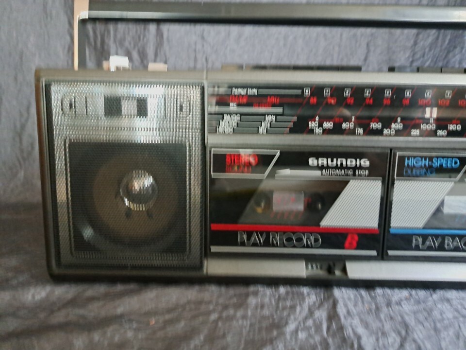 Vintage Radio Kunststoff Schwarz 1980er Jahre 4