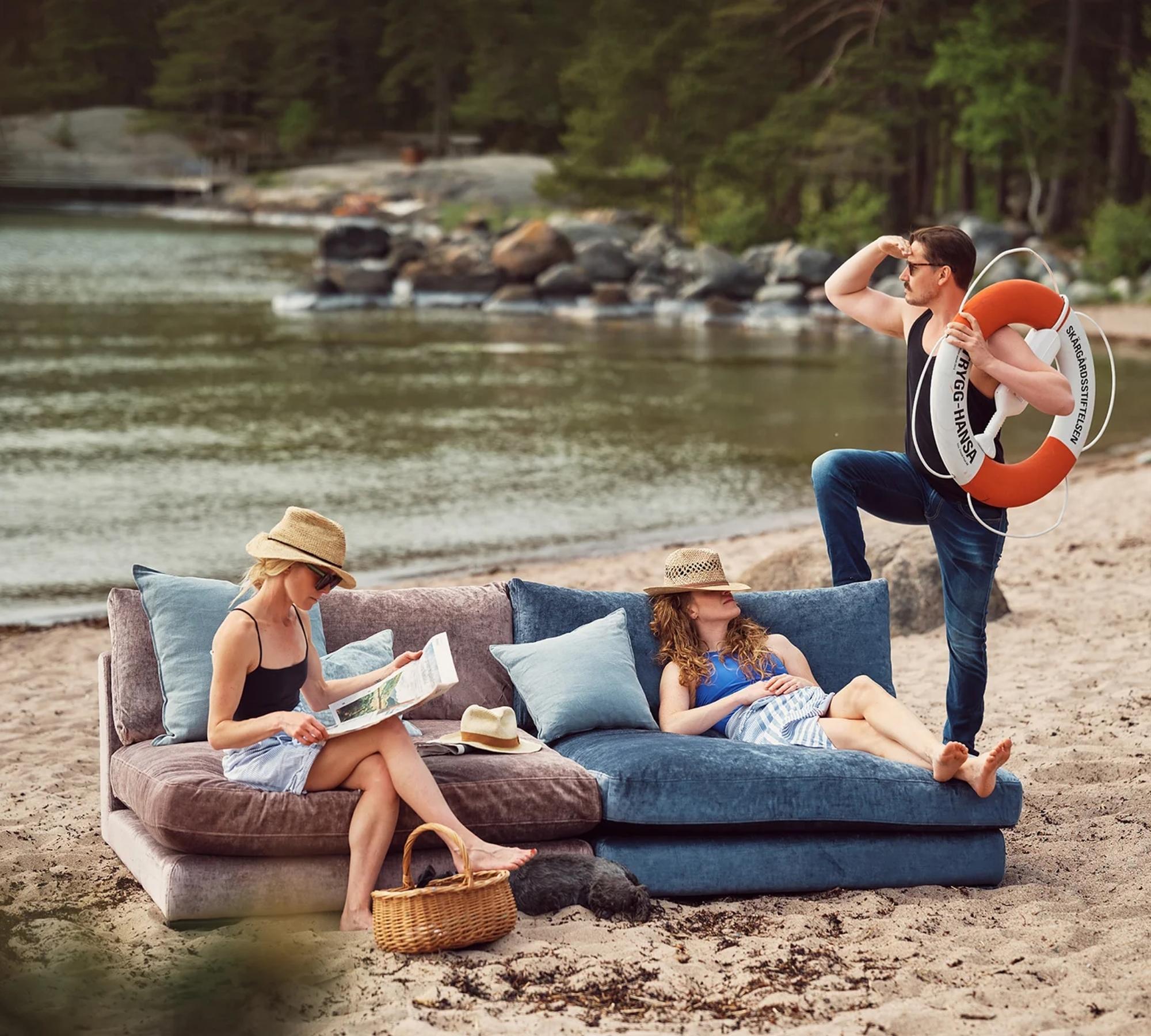 Mammuten Loveseat Aston Braun 28 Samtstoff 6