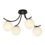 Ceiling Light Boston 4-Light Steel Smoked Glass Graphite 3