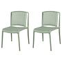 Verta Garden Chair Set of 2 Polypropylene Sage 4