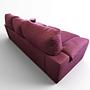Schlafsofa 3-Sitzer inkl. 2 Hocker Weinrot 6