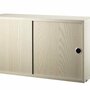 Schrank Mit Schiebetüren Beige 0