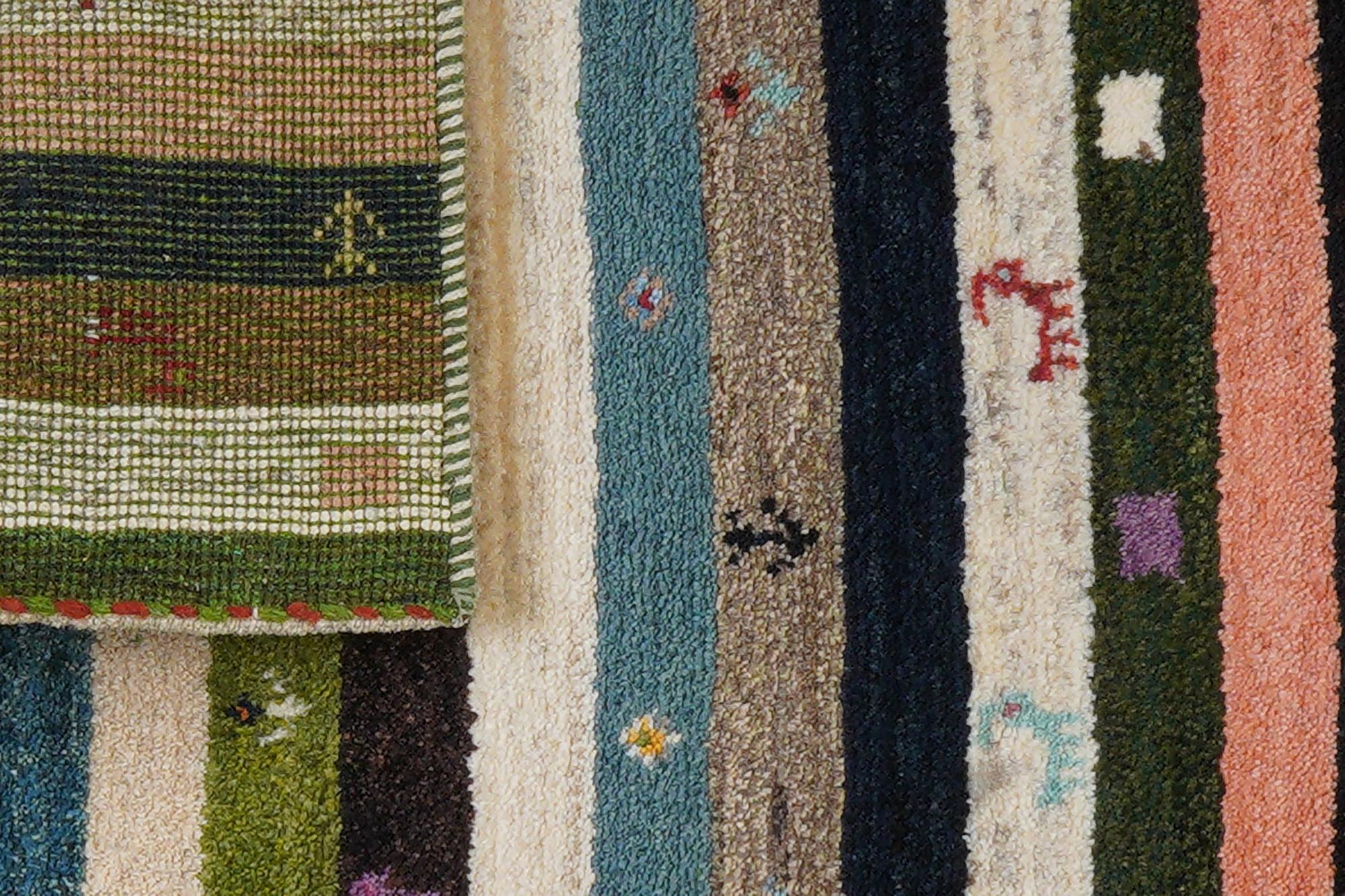 Tappeto Gabbeh in lana multicolore 5