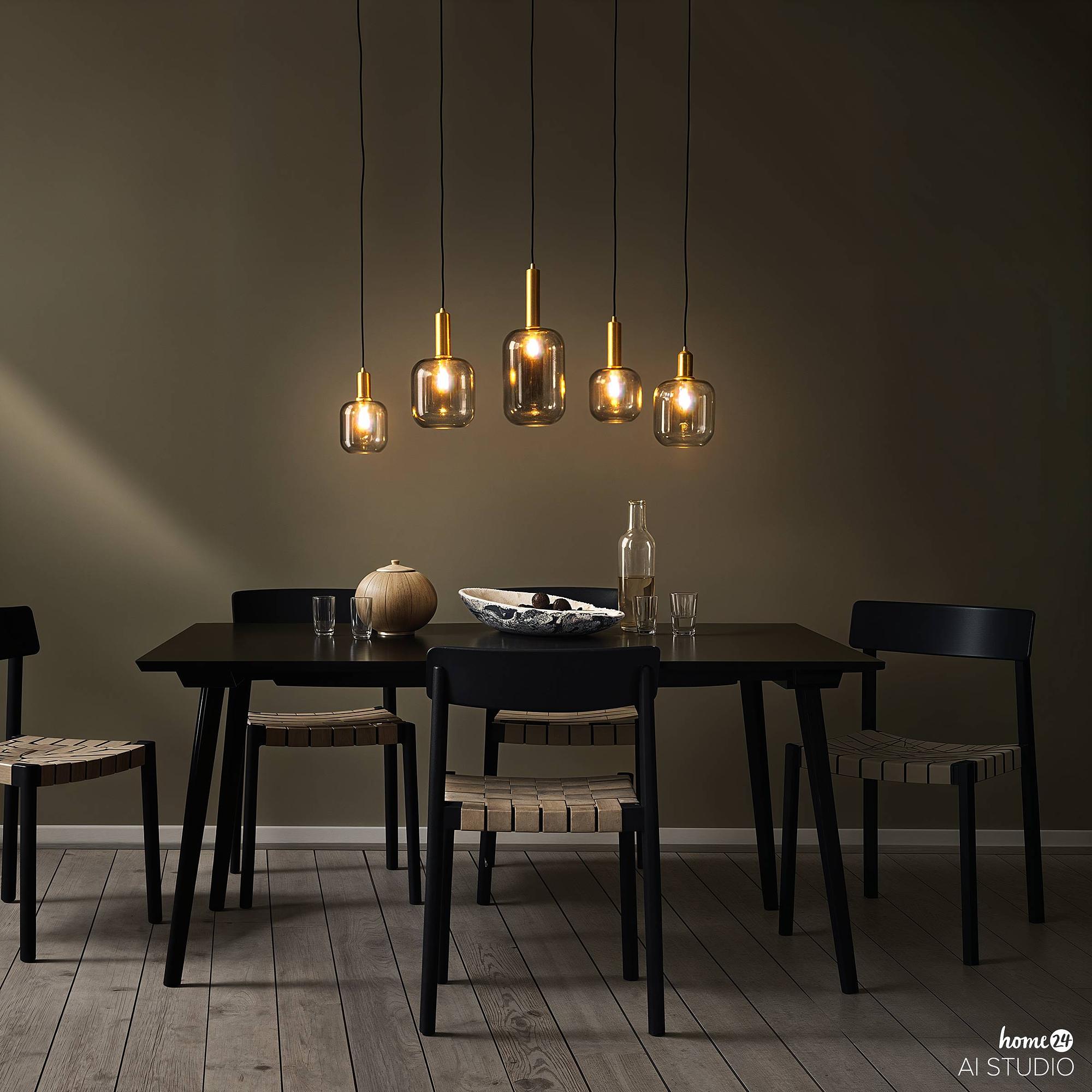 MOME Pendelleuchte 5-flammig Rauchglas Grau 3